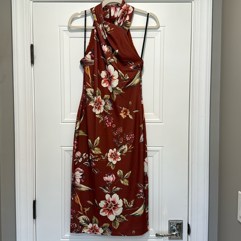 Rachel Roy S Dress Halter tropical flower print